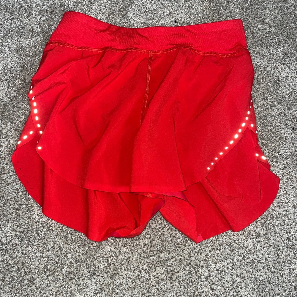 lululemon athletica Vibrant Red Athletic Shorts